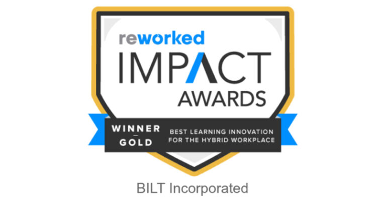 best learning innovation for the hybrid workplace impact award winner gold